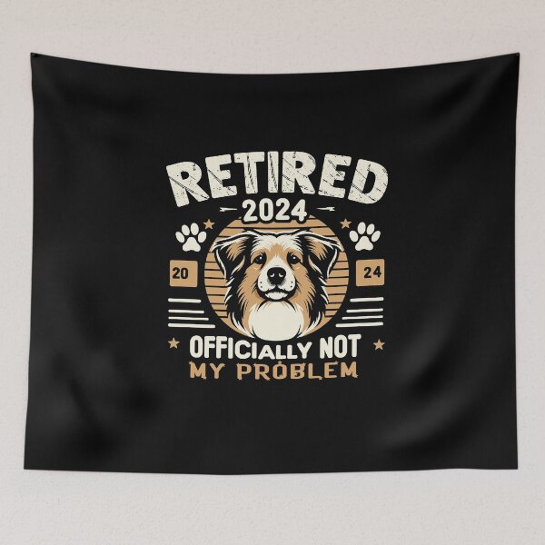 Item preview, officially retired dog 2024 -funny vintage gift for happy retirmenet designed and sold by MommyVibeArts.