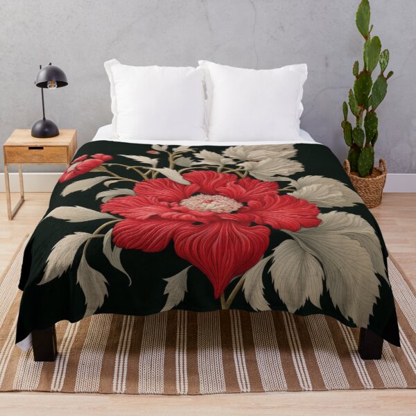 Item preview, Art Nouveau Floral Pattern Collection #1 - Red Bleeding Heart Flowers #56 designed and sold by elektronen.