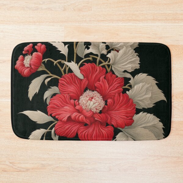 Item preview, Art Nouveau Floral Pattern Collection #1 - Red Bleeding Heart Flowers #56 designed and sold by elektronen.