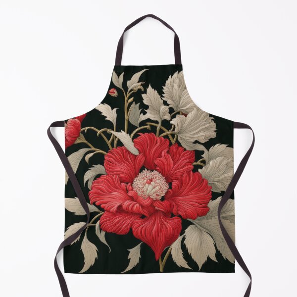 Item preview, Art Nouveau Floral Pattern Collection #1 - Red Bleeding Heart Flowers #56 designed and sold by elektronen.