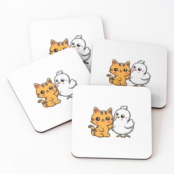 Item preview, Cute Cat and a Chick Duckling  designed and sold by vetshop.