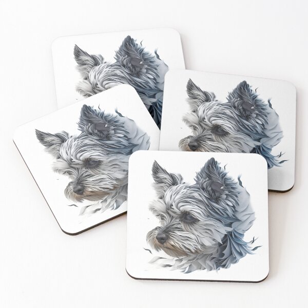 Artikelvorschau, Yorkshire Terrier im Papier-Kirigami entworfen und verkauft von forget45studio.
