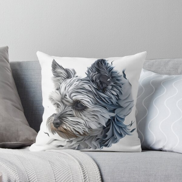 Aperçu de l'œuvre Yorkshire Terrier en kirigami en papier créée et vendue par forget45studio.