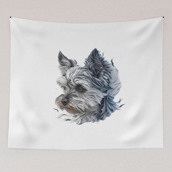 Item preview, Yorkshire Terrier in paper kirigami designed and sold by forget45studio.