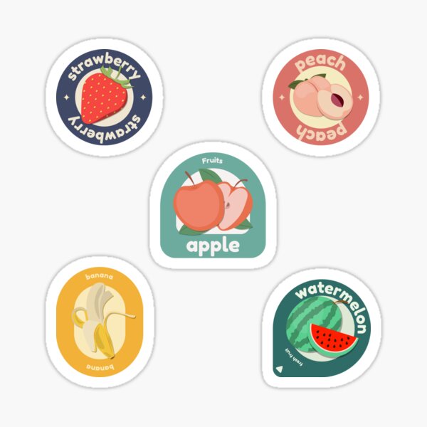 Item preview, Fruit Sticker Labels Sticker Pack  designed and sold by The Green Mental.
