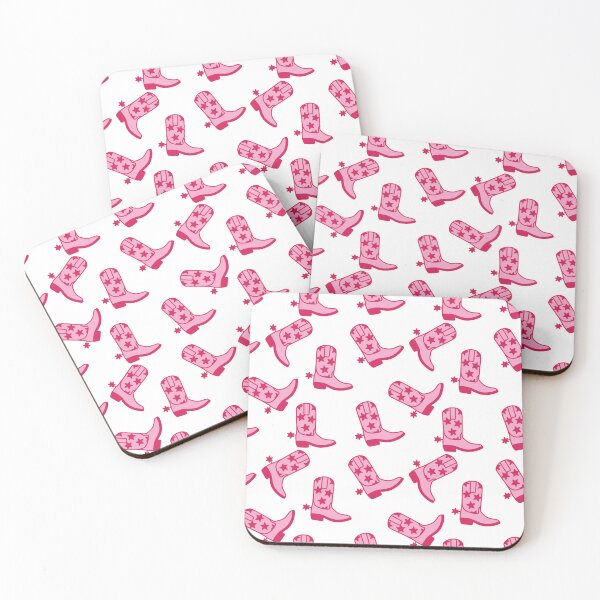 Item preview, pink cowgirl boots funky pattern designed and sold by dottiedigitals.