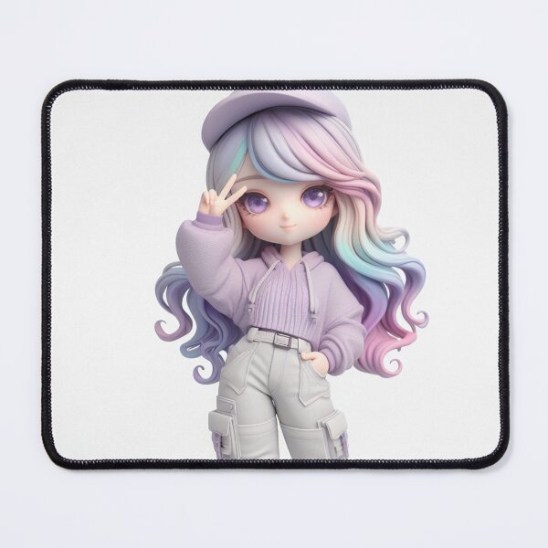 Item preview, Cute 3d figure of a rainbow girl designed and sold by hellolen.