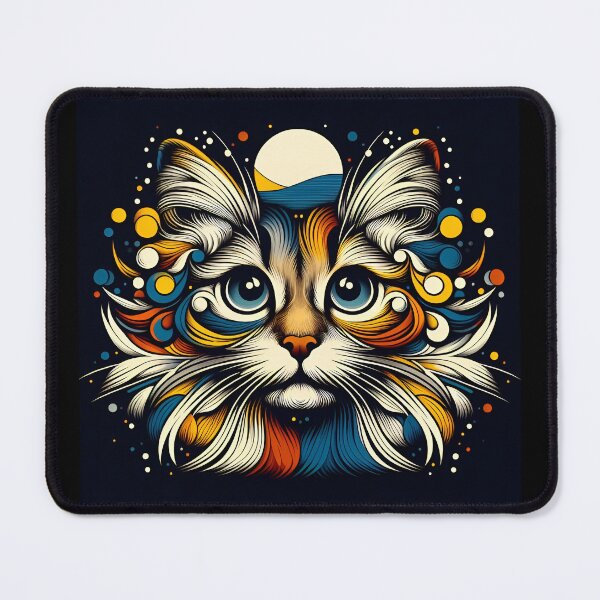 Item preview, Manx Whispers: Abstract Melody" designed and sold by BastKittyStore.