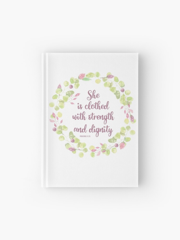 She is clothed with strength and dignity - Proverbs 31:25 - Bible Quotes  Zipper Pouch for Sale by ChristianStore