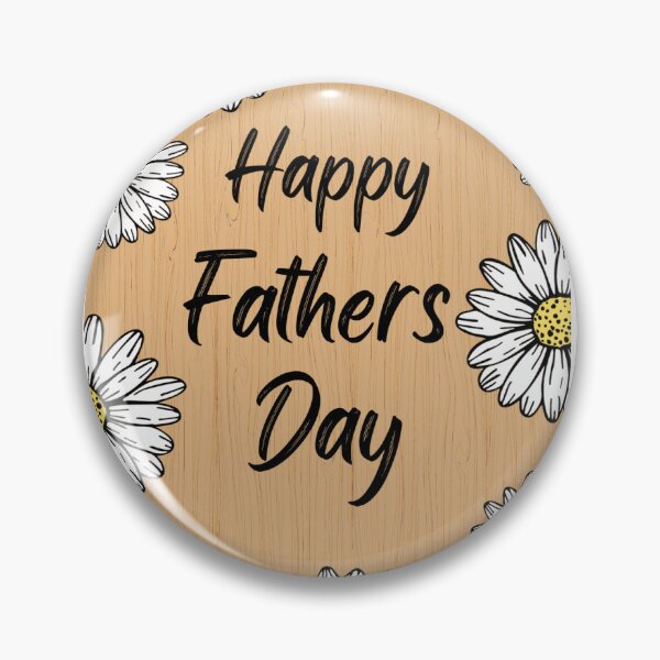 Item preview, Happy Fathers Day with daisy and dahlia flowers on grain effect designed and sold by BritishDelights.