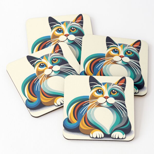 Item preview, Manx Elegance: Abstract Rhapsody designed and sold by BastKittyStore.