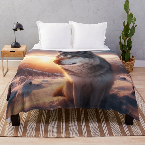 Item preview, Large European wolf in the snow at the mountain designed and sold by Theudric.