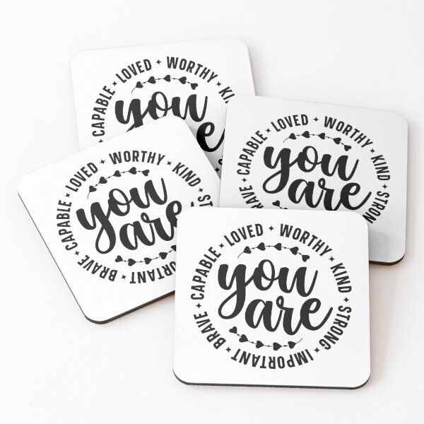 Item preview, You Are Loved Worthy Kind Strong Important Brave Capable designed and sold by besteevibes.