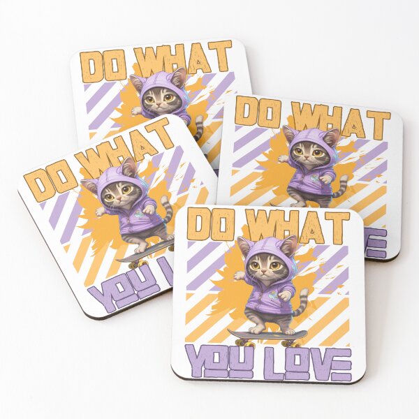 Item preview, Purple Passion Cruiser: 'Do What You Love' Motivational Cat designed and sold by Tomasz C.