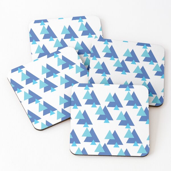 Item preview, Blue geometric triangular pattern designed and sold by dottiedigitals.