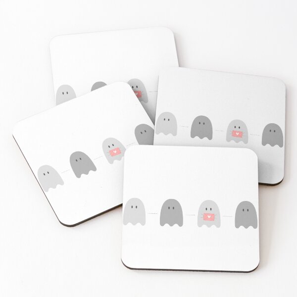 Item preview, Adorable ghosts with love letter for valentines day designed and sold by noneko04.