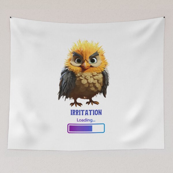 Item preview, The parrot's irritation reaches its limits loading designed and sold by BlueGoldArt.