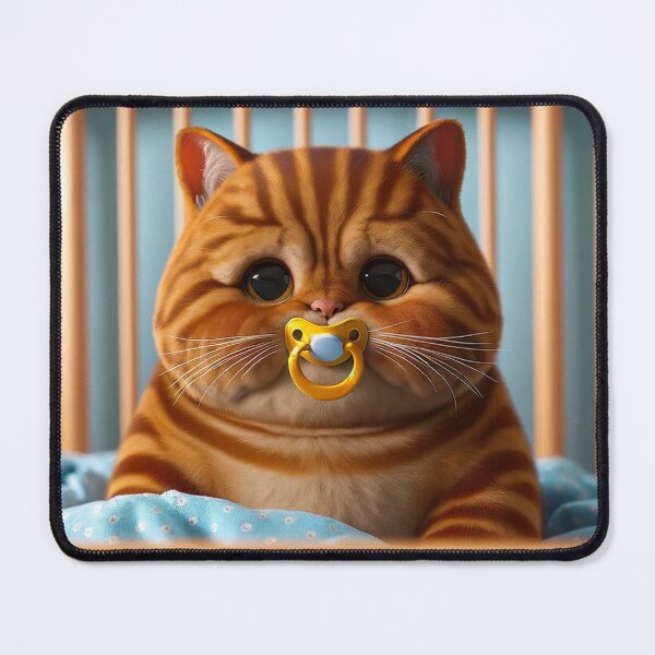 Item preview, Chubby Red Cat in a Crib designed and sold by catontheroof.