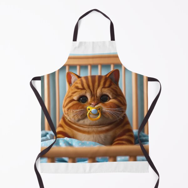 Item preview, Chubby Red Cat in a Crib designed and sold by catontheroof.