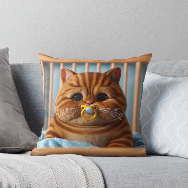 Item preview, Chubby Red Cat in a Crib designed and sold by catontheroof.