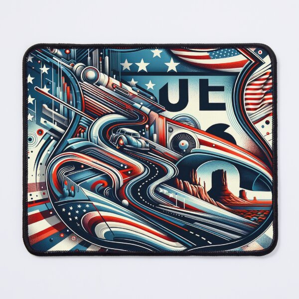 Item preview, Route 66 abstract fantasy design designed and sold by Red, White & Blue Glory.