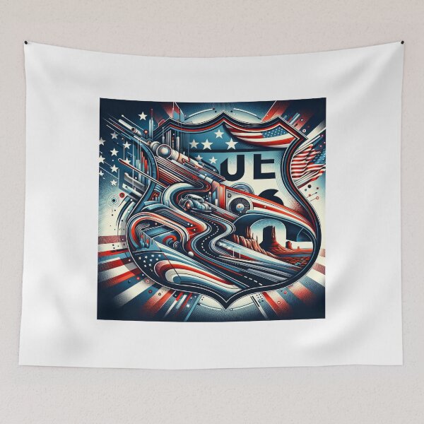 Item preview, Route 66 abstract fantasy design designed and sold by Red, White & Blue Glory.