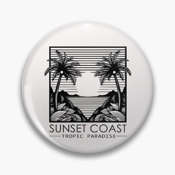 Item preview, WORLDSCAPE Sunset Coast (Black) designed and sold by WorldscapeViews.