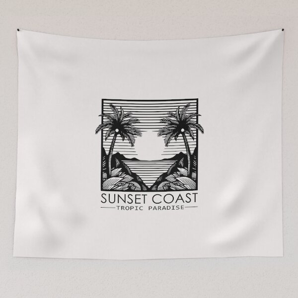 Item preview, WORLDSCAPE Sunset Coast (Black) designed and sold by WorldscapeViews.
