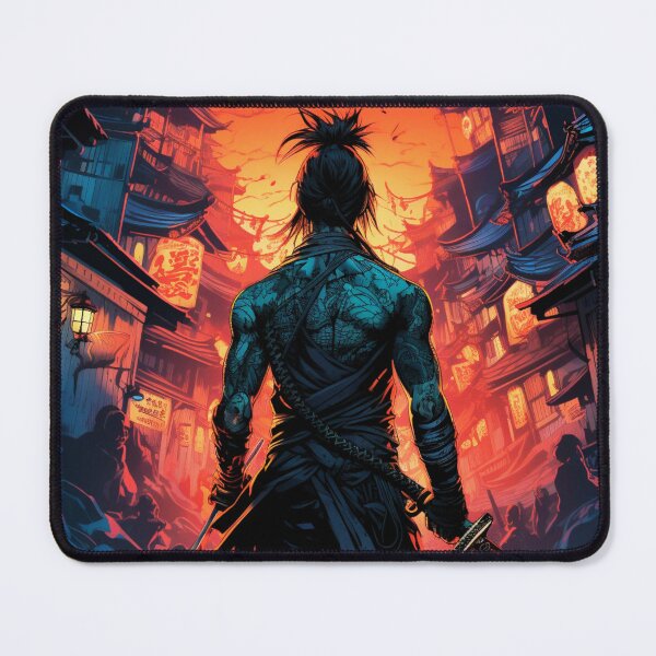 Item preview, Blazing Samurai Spirit: Fiery Artwork of a Fearless Warrior designed and sold by JojoArtEvo.
