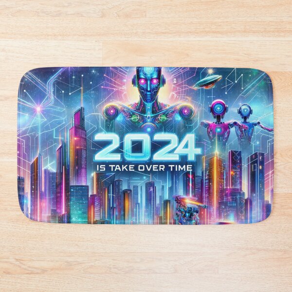 Item preview, Dawn of the Cybernetic Epoch: Robots Rule in 2024" designed and sold by ArtComixHaven.