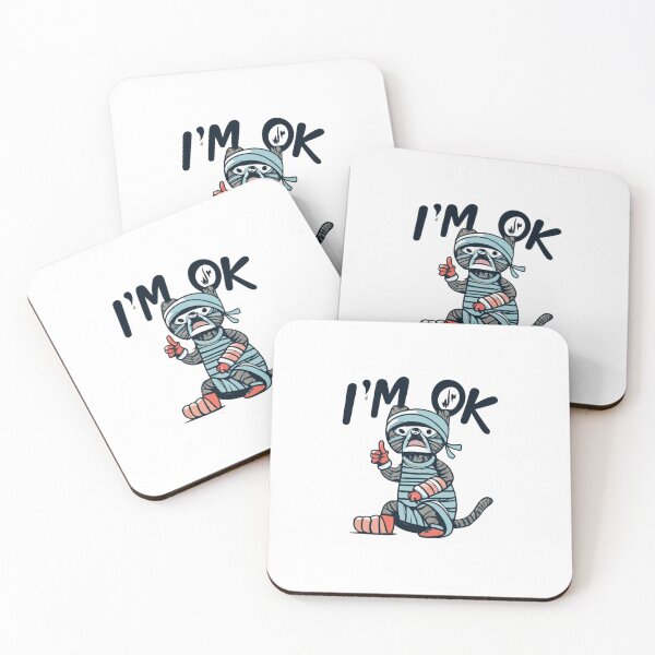 Item preview, Funny cat in bandages showing that everything is ok designed and sold by BlueGoldArt.