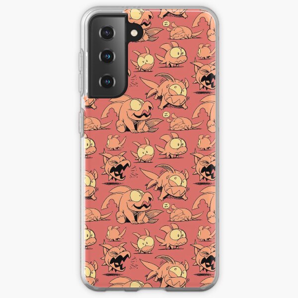 Chewster - Land Sharks - Orange Pattern Samsung Galaxy Soft Case