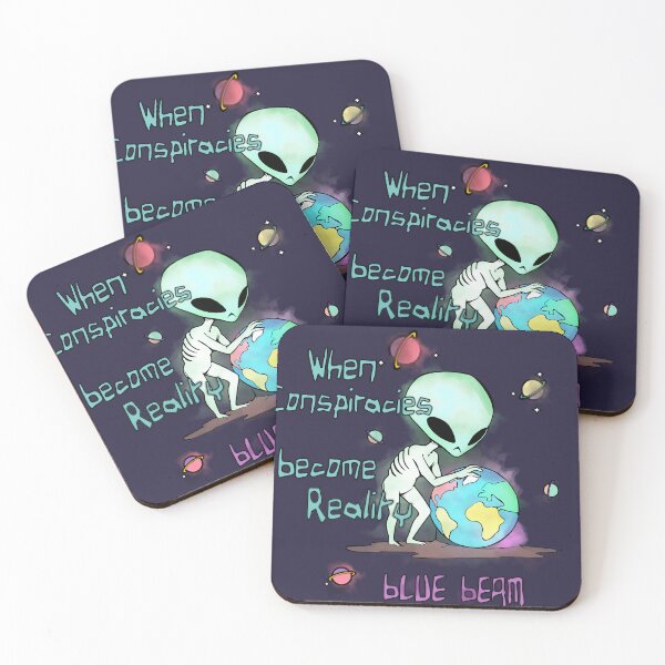 Item preview,  Alien Examines Earth - blue beam designed and sold by coyoteink.