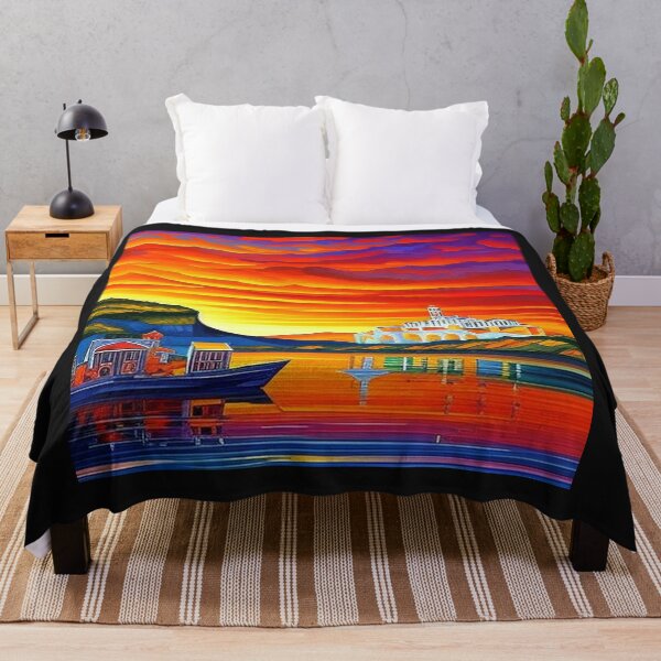 Item preview, Calm Maritime Village: Idyllic Sunset Scene 5 designed and sold by artnftjimmy.
