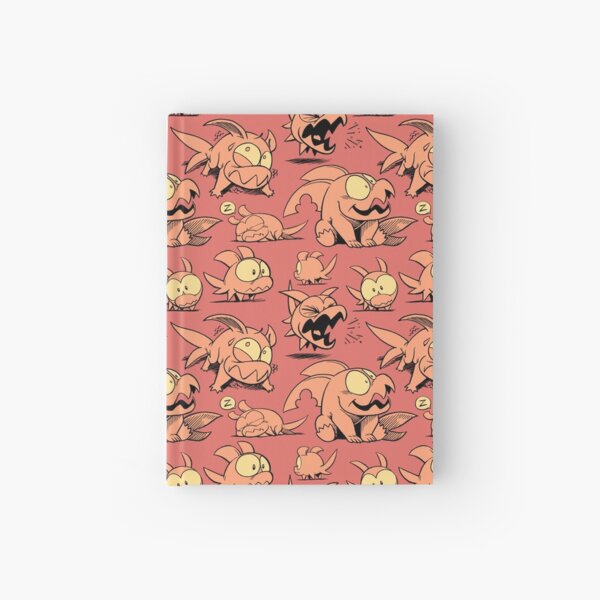 Chewster - Land Sharks - Orange Pattern Hardcover Journal