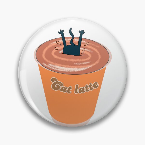 Item preview, Cat latte, cute black cat diving in a cup of latte designed and sold by BritishDelights.