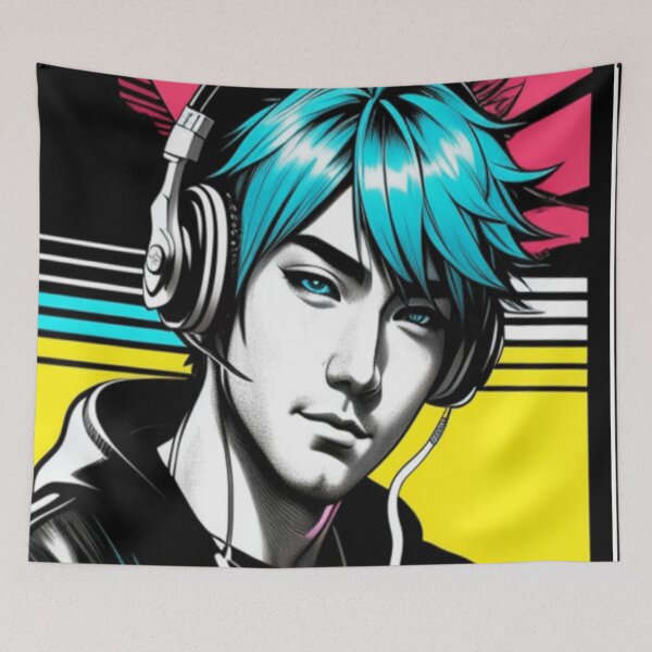 Item preview, DJ anime boy | cyberpunk #2 designed and sold by Nagikseyanart.