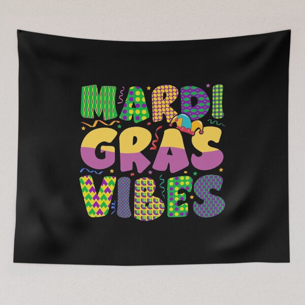 Aperçu de l'œuvre mardi gras vibes, mardi gras, Mardi Gras Parade Mardi Gras Vibes Party créée et vendue par TigerArtistic.