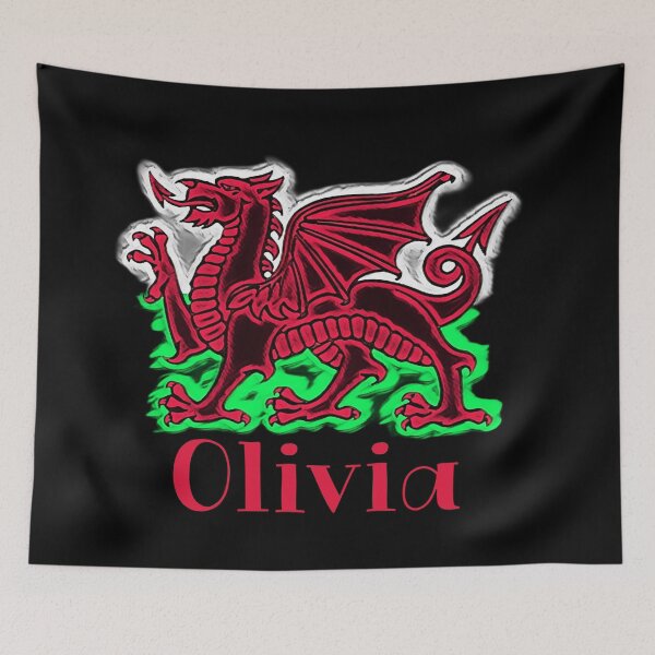 Aperçu de l'œuvre OLIVIA CYMRU DRAIG GOCH DRAGON ROUGE créée et vendue par Marni Scofidio Desi9ns.