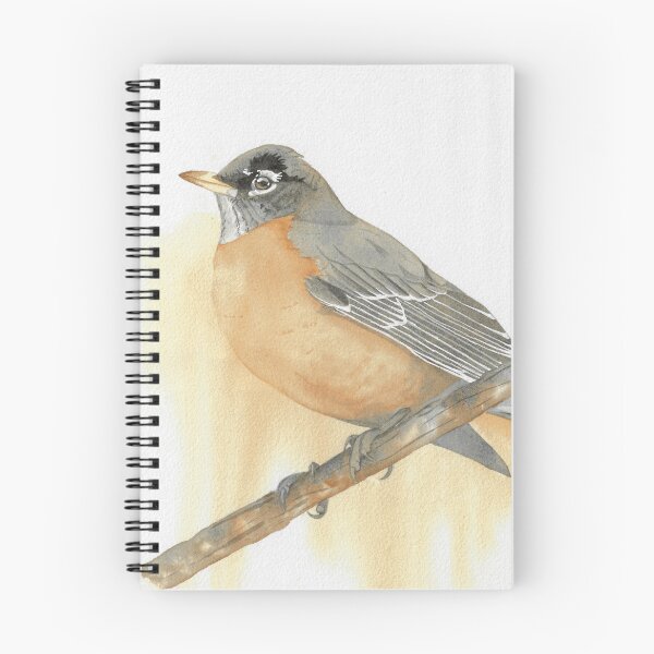 Item preview, American robin watercolor bird portrait v2 designed and sold by L'Atelier Oranjade.