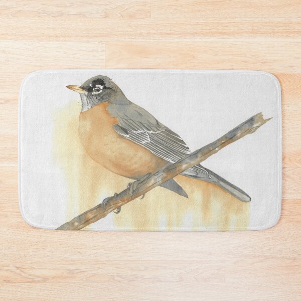 Item preview, American robin watercolor bird portrait v2 designed and sold by L'Atelier Oranjade.
