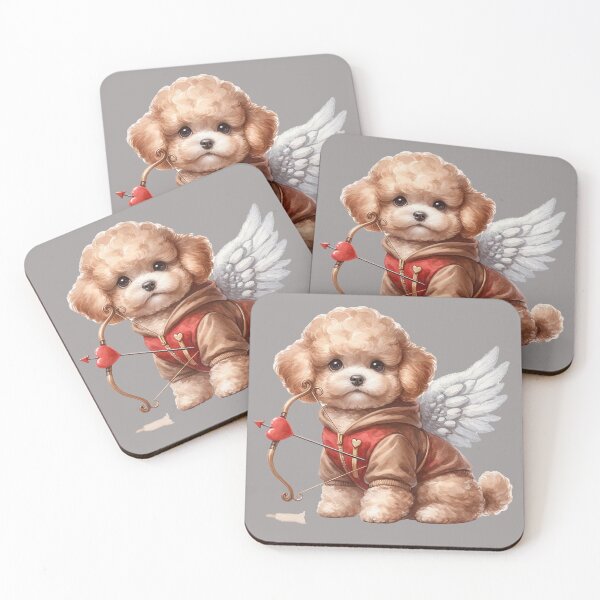 Item preview, Cupid Poodle with Bow & Arrow designed and sold by toypoodlemom.