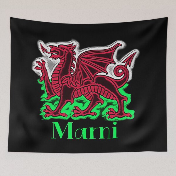 Aperçu de l'œuvre MARNI CYMRU DRAIG GOCH DRAGON VERT créée et vendue par Marni Scofidio Desi9ns.