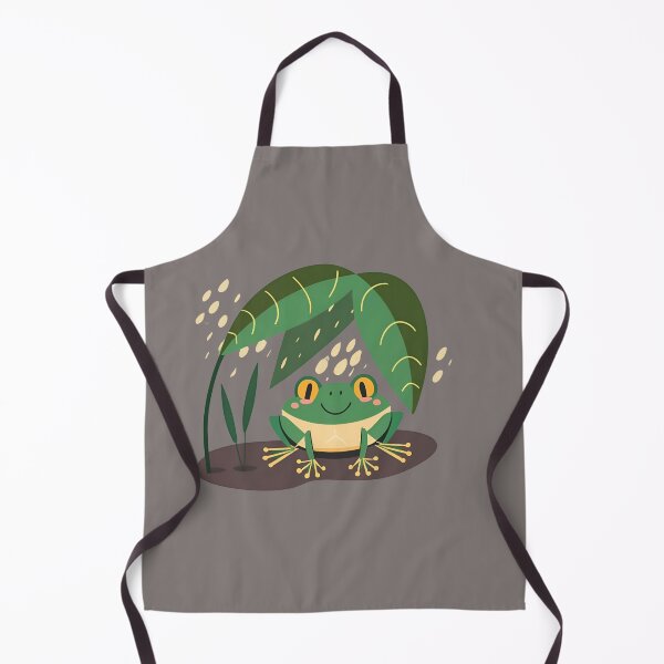 Item preview, Rainy Day Hideaway: Adorable Frog Sheltered Beneath a Leaf designed and sold by JAMESAMORN.