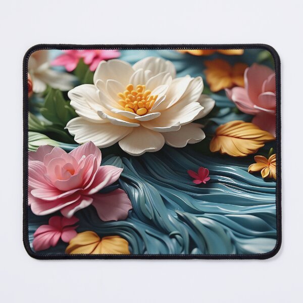 Item preview, Blossoming Serenity: Floral Harmony on Swirling Waters designed and sold by ArtComixHaven.