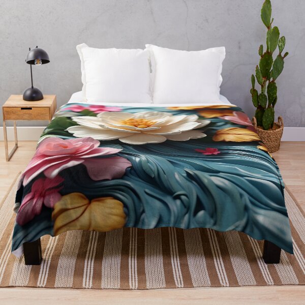 Item preview, Blossoming Serenity: Floral Harmony on Swirling Waters designed and sold by ArtComixHaven.