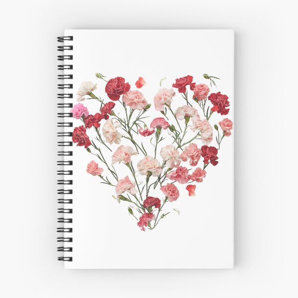 Item preview, Carnations Heart Floral Artwork designed and sold by KatanaCreative.