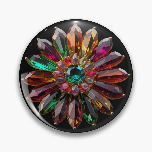 Item preview, Sparkling Flower Brooch: A Dazzling Display of Color designed and sold by gallofoto.