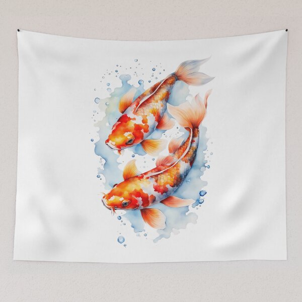 Item preview, Colorful Watercolor Pair Of Koi Fish designed and sold by anyasevchenko.