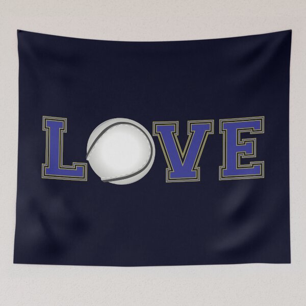 Item preview, Love Hurling Blue Varsity Typographic Design designed and sold by CreativeTwins.